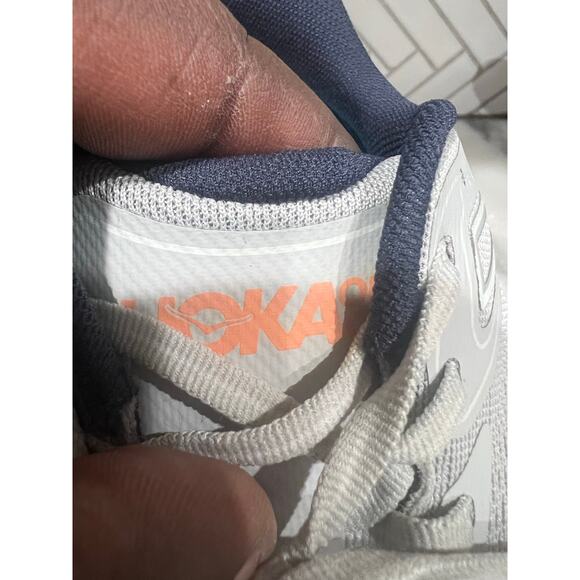 Hoka One One Bondi 7 Women’s Running Shoes Size 9 Gray Coral Navy Cushioned - Picture 7 of 10